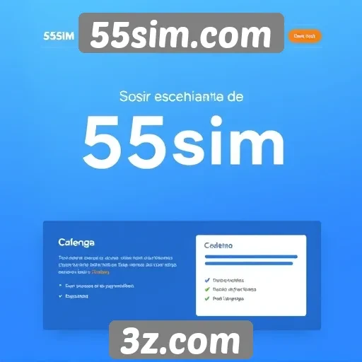 Análise da interface do usuário no site 55sim